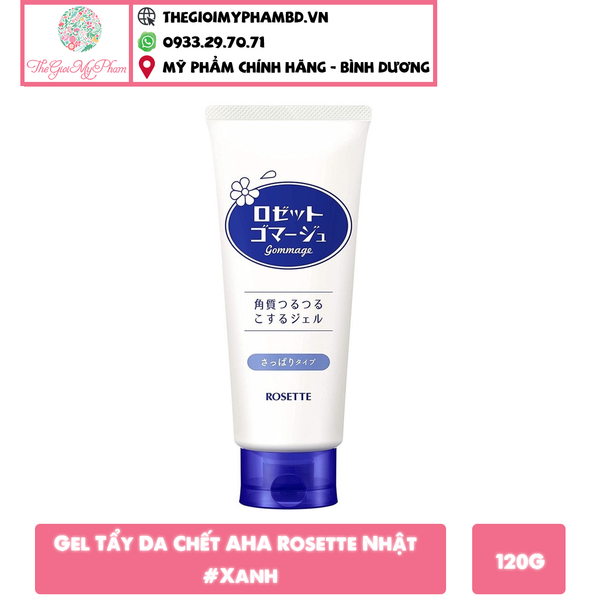 Gel Tẩy Da Chết AHA Rosette Nhật 120g #Xanh