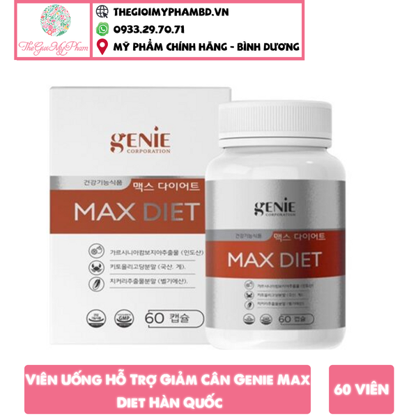 Giảm Cân Genie Slim Recipe Màu Đỏ Mới (30 gói-60 viên)