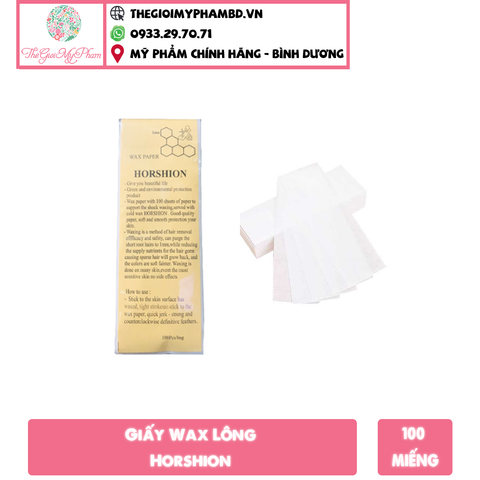 Giấy Wax Lông Horshion Wax Paper 100 Miếng