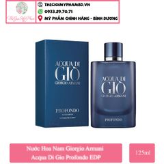 [KTD] Nước Hoa Nam Giorgio Armani Acqua di Gio Profondo EDP 125ml (Giò Xanh)