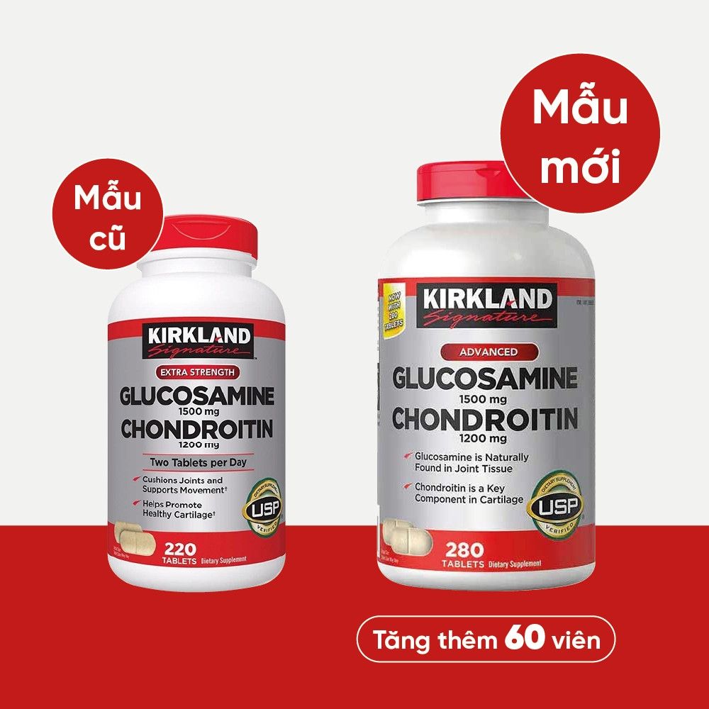 Viên uống Glucosamine 1500mg & Chondroitin 1200mg 280 viên (Ko tđ)