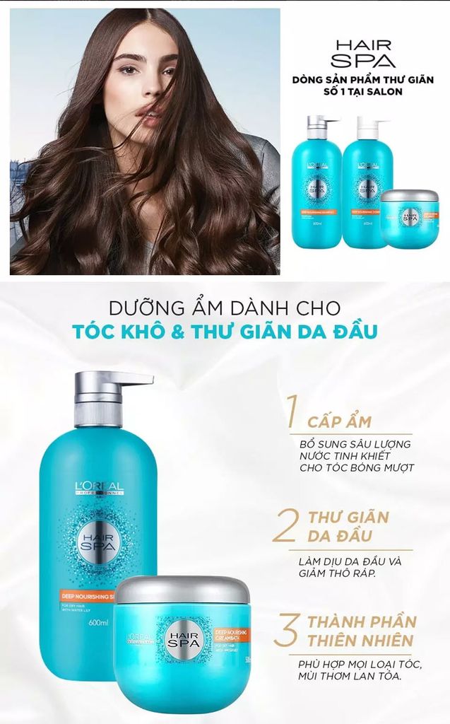 Loreal - Hấp Dầu Suôn Mượt Loréal Hair Spa 500ml