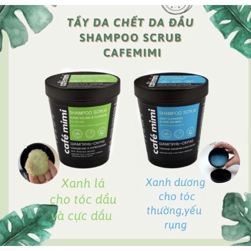 Gội Tẩy Tế Bào Chết Da Đầu CAFE MIMI Shampoo Scrub 300g #Xanh Dương