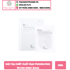 Mặt Nạ Chiết Xuất Gạo Cấp Ẩm và Làm Sáng Da 9wishes Rice Water Sheet Mask 25ml