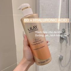Sữa tắm OLAY B3+Hyaluronic Acid Creme Body Wash 500ml