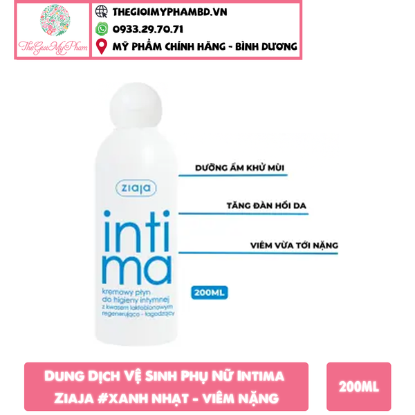 Dung dịch vệ sinh Intima 200ml #Xanh Nhạt