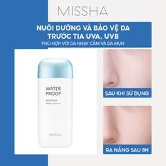Missha - Kem Chống Nắng Water Proof Sun Milk 70ml (Xanh)
