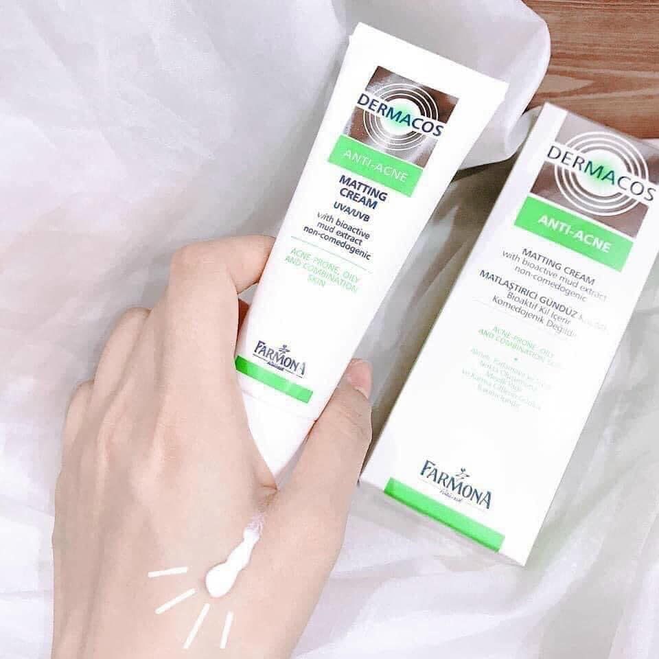 Kem Giảm Bóng Dầu, Ngừa Mụn Dermacos Anti-Acne Matting Cream 50ml
