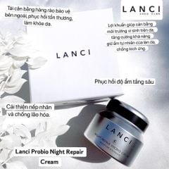 [KTD] Kem Dưỡng Cấp Ẩm Phục Hồi Lanci Night Repair Probio Cream 50ml - Kem Đêm