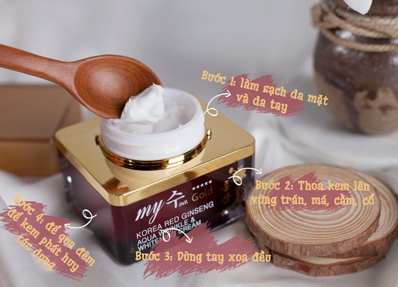 Kem sâm My Gold Wrinkle&Whitening 50ml (vuông)