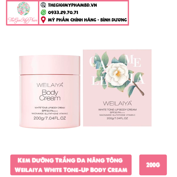 Kem Dưỡng Trắng Da Nâng Tông Weilaiya White Tone-Up Body Cream 200g