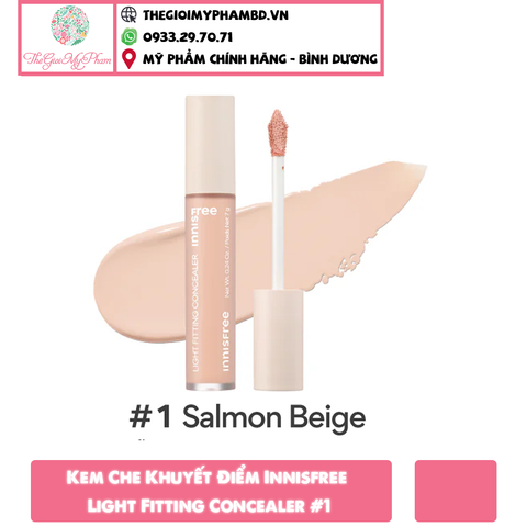 Kem Che Khuyết Điểm Innisfree Light Fitting Concealer #1