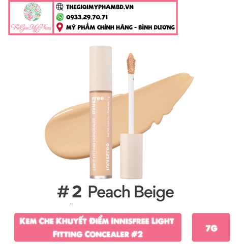 Kem Che Khuyết Điểm Innisfree Light Fitting Concealer #2