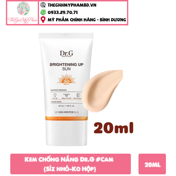 Kem Chống Nắng Dr.G 20ml #Cam (Size nhỏ-Ko Hộp)