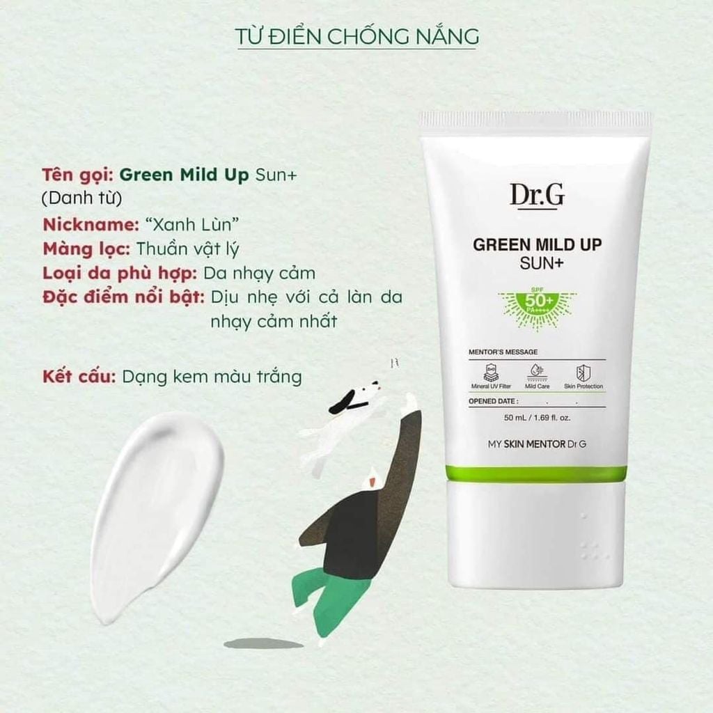 Kem Chống Nắng Dr.G 50ml #Xanh Lá