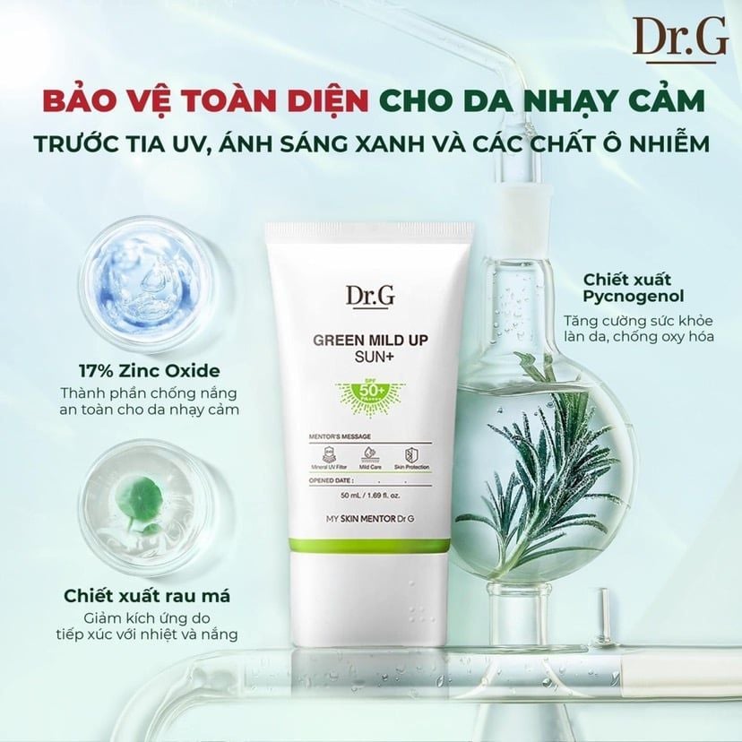 Kem Chống Nắng Dr.G 50ml #Xanh Lá