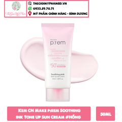 Kem Chống Nắng Make p:rem Soothing Pink Tone Up Sun Cream 50ml