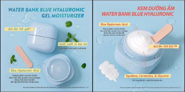 Kem Dưỡng Laneige Water Bank Blue Hyaluronic Cream to Oily Skin 50ml