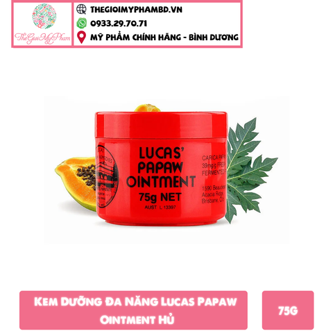 Kem Dưỡng Đa Năng Lucas Papaw Ointment Hủ 75g