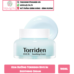 Kem Dưỡng Ẩm Làm Dịu Da Torriden DIVE-IN Low Molecule Hyaluronic Acid Soothing Cream 100ml