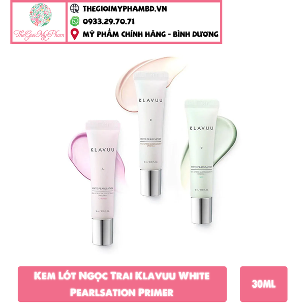 Kem Lót Ngọc Trai Klavuu White Pearlsation Primer 30ml #Original Rose ( Tuýp Trắng hồng ) - Dành cho da thường