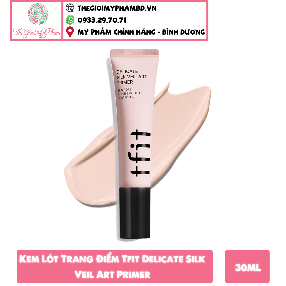 Kem Lót Kiềm Dầu Tfit Delicate Silk Veil Art Primer 30ml