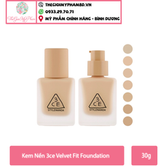 Kem Nền 3ce Velvet Fit Foundation 30g #Soft Nude - Da thường, tự nhiên