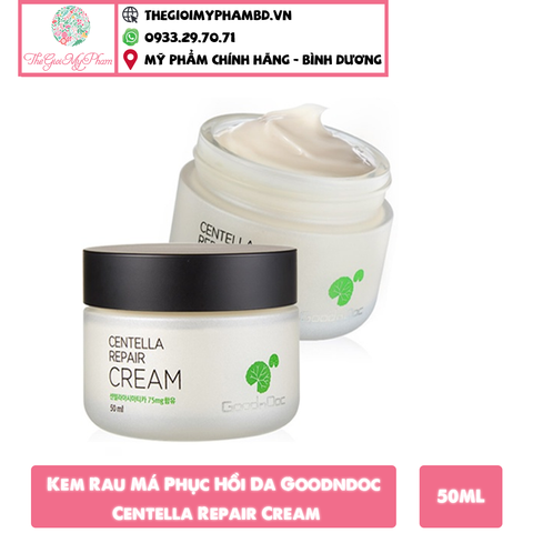 GoodnDoc - Kem Rau Má Phục Hồi Da Goodndoc Centella Repair Cream 50ml