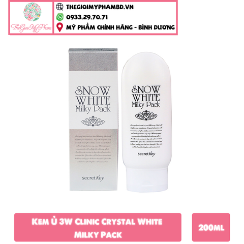 Ủ Trắng 3W Clinic Crystal White Milky Pack SALE 220K>175K