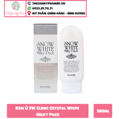 Ủ Trắng 3W Clinic Crystal White Milky Pack SALE 220K>175K