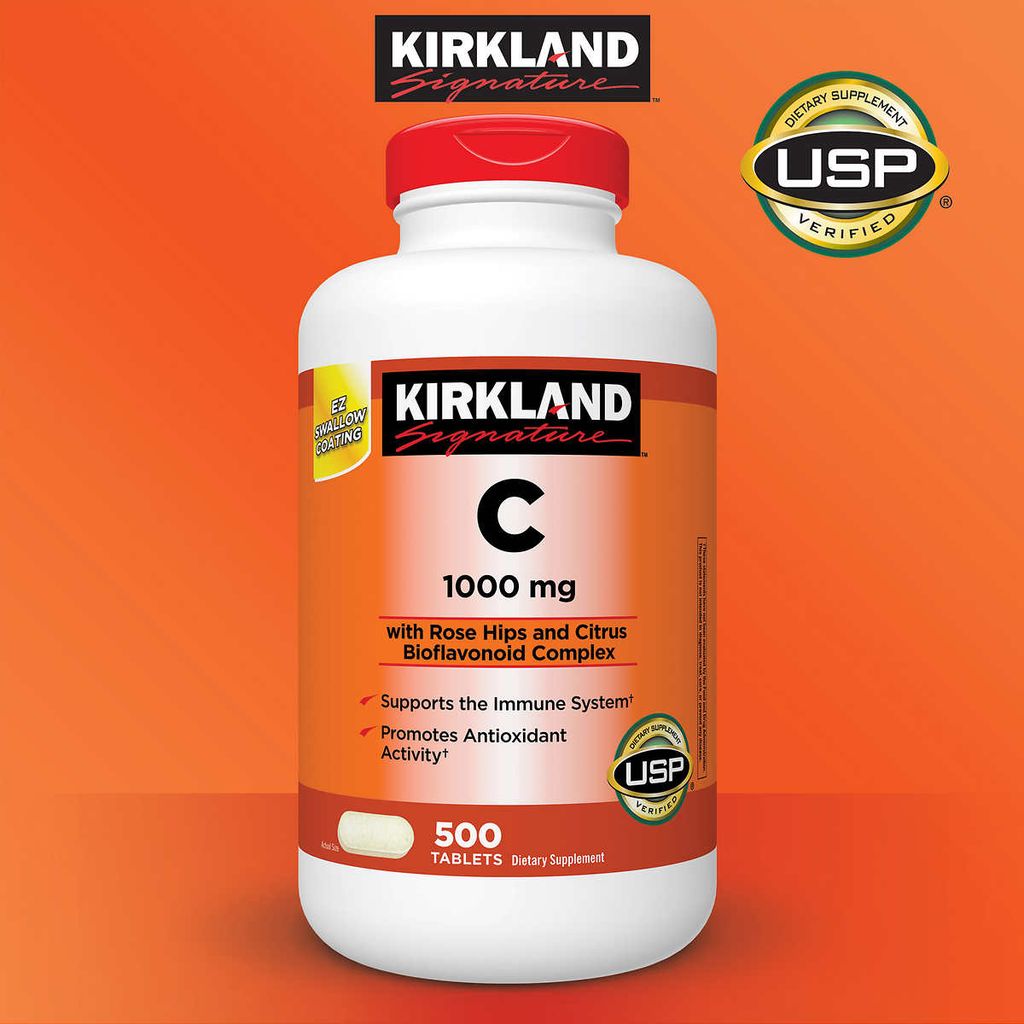 Vitamin C-1000mg Kirkland 500 viên ( Ko tđ)