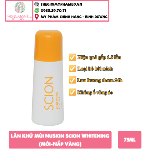 Lăn Khử Mùi NuSkin Scion Whitening 75ml (Mới-Nắp Vàng)