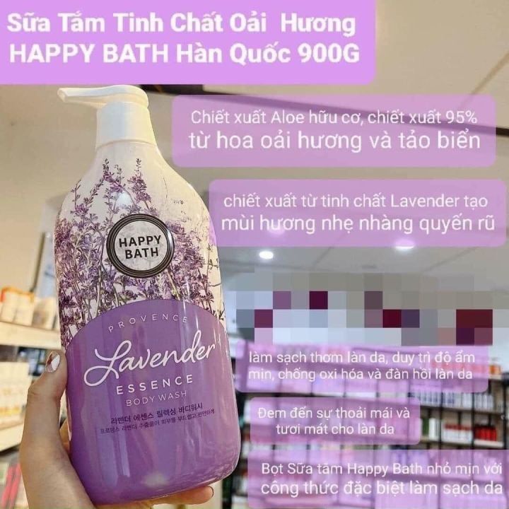 Sữa tắm Happy Bath Lavender 900g