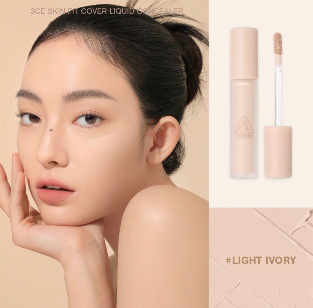 Kem Che Khuyết Điểm 3CE Skin Fit Cover Liquid Concealer #Light