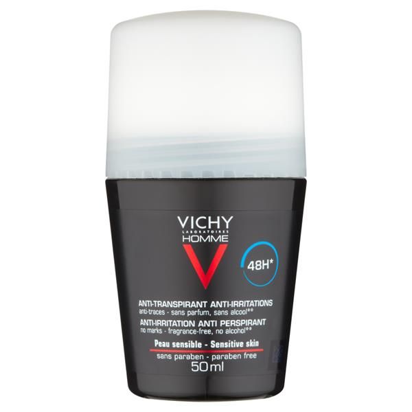 Lăn Khử Mùi, Kiềm Mồ Hôi Vichy Đen Không Mùi 50ml