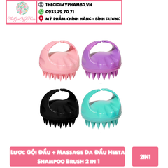 Lược Gội Đầu + Massage Da Đầu Heeta Shampoo Brush 2 in 1