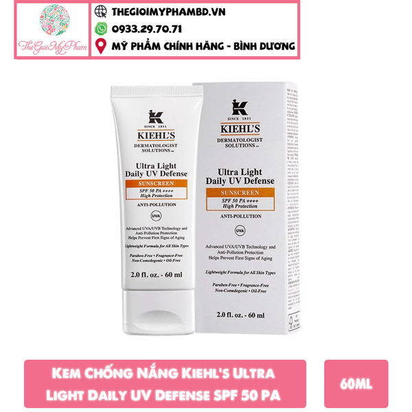 Kiehls - KCN Ultra Light Daily UV Defense 60ml (Ko tđ)