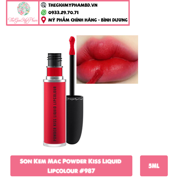 MAC - Son Kem MAC Powder Kiss Lipcolour #987 (Ko tđ)