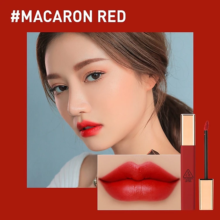 Son kem 3CE Cloud Lip Tint #Macaron Red (Ko tđ)