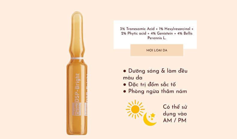 Martiderma - Ampoule Sáng Đều Màu Da, Giảm Đốm Sắc Tố Pigment Zero 2ml