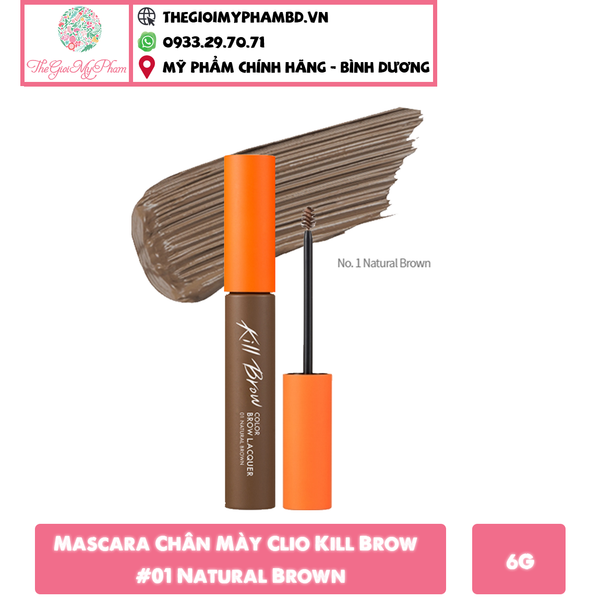 Mascara Chân Mày Clio Kill Brow Color Brow Lacquer #01 Natural Brown