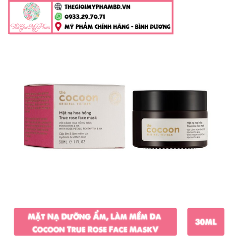 Mặt Nạ Dưỡng Ẩm, Làm Mềm Da Cocoon True Rose Face Mask 30ml