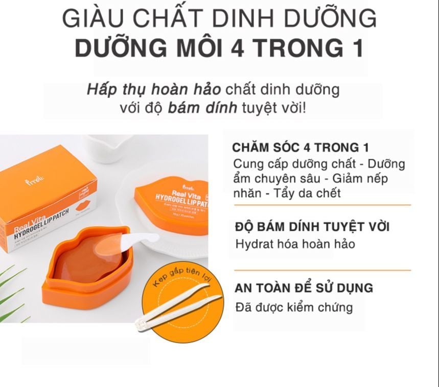 Nạ Môi Prreti Real Vita Hydrogel Lip Patch (30 miếng)
