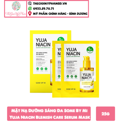 Mặt Nạ Dưỡng Sáng Da Some By Mi Yuja Niacin Blemish Care Serum Mask 25g