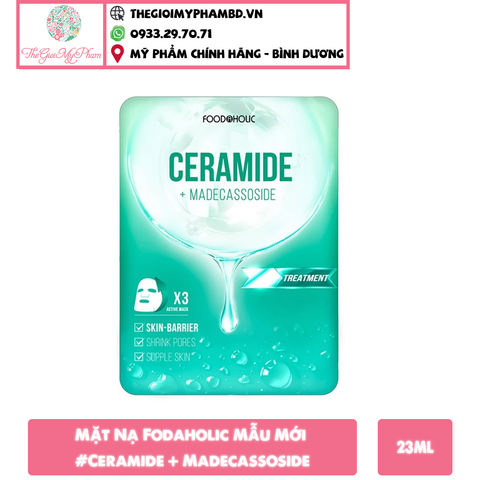 Mặt Nạ Fodaholic Mẫu Mới #Ceramide + Madecassoside