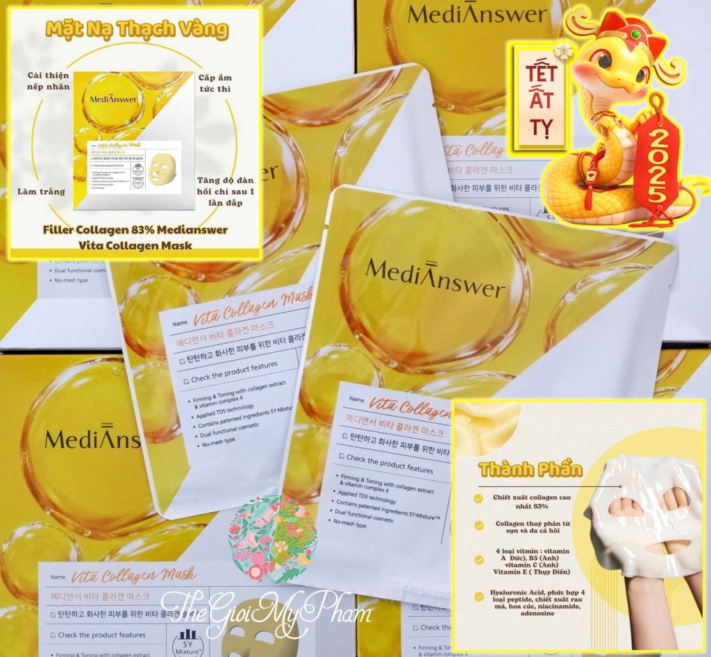Mặt Nạ Thạch Medi Ansewr #Vita (Vàng)