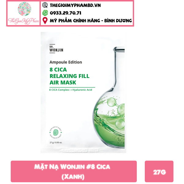 Mặt Nạ Wonjin Ampoule #Cica (Xanh)