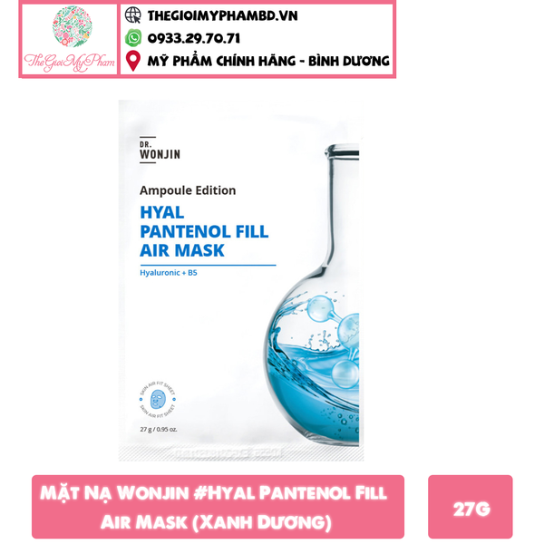 Mặt Nạ Wonjin #Hyal Pantenol Fill Air Mask (Xanh Dương)