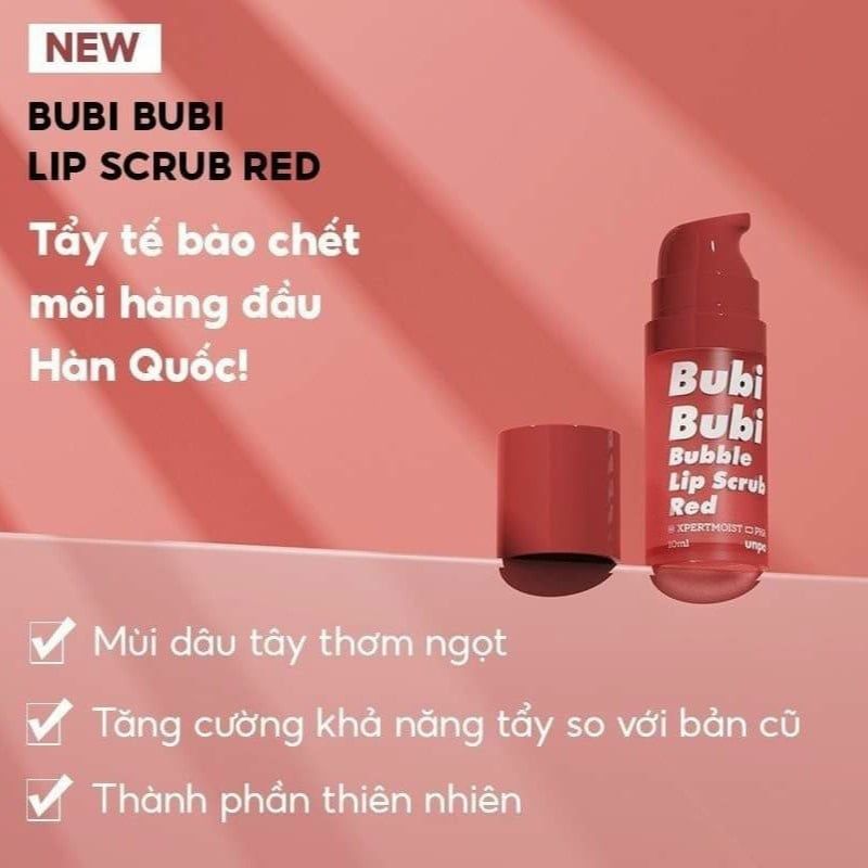 Tẩy Tế Bào Chết Môi Sủi Bọt Unpa Bubi Bubi Bubble (Mẫu Mới)