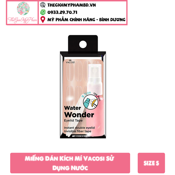 Kích mí kèm keo Vacosi Water Wonder (Size S)